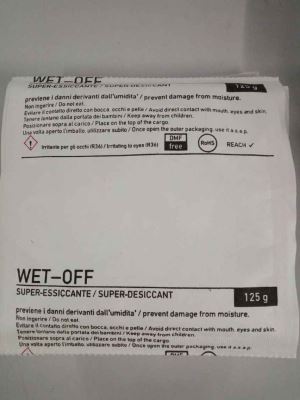 125 গ্রাম প্যাকিং Desiccant ব্যাগ TYVEK ব্যাগ শিপমেন্ট জন্য পরিচর্যা